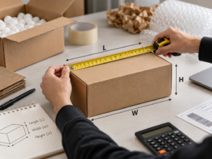 How to measure a packaging box dimensions