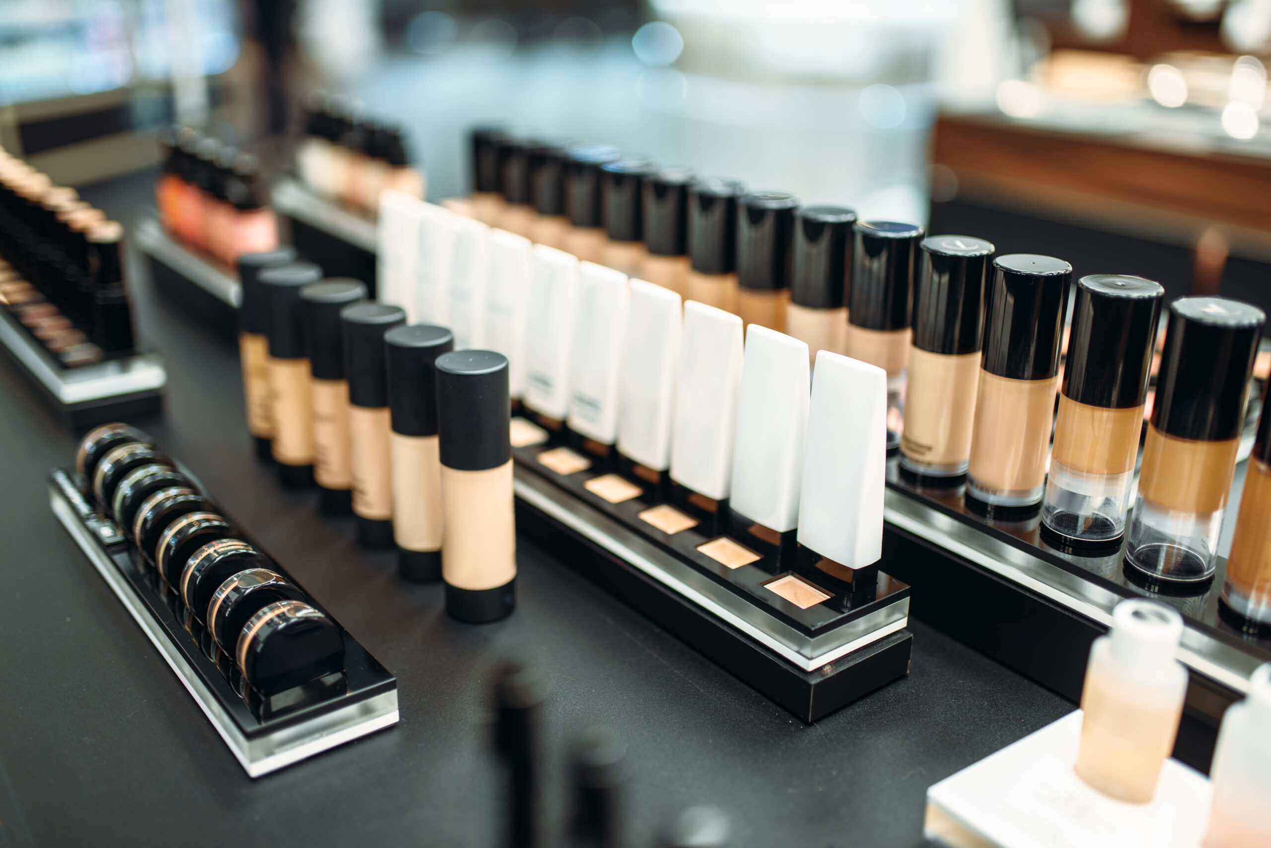 face cosmetic collection in make up shop closeup 2026 01 06 09 01 47 utc