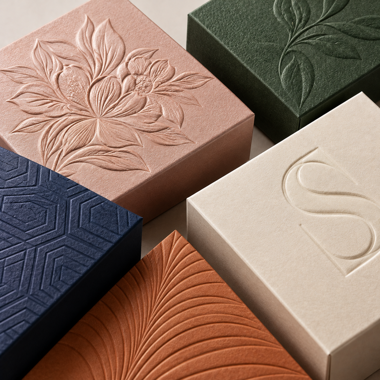 Embossed logo