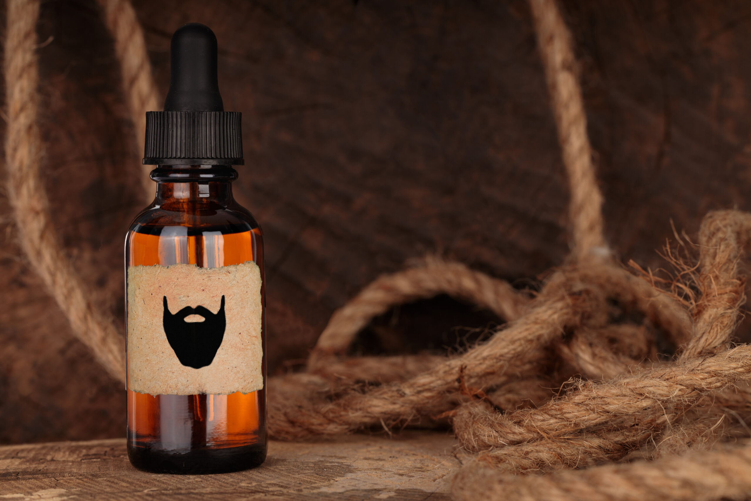 beard oil on wooden background cosmetic compositi 2026 01 07 07 14 03 utc