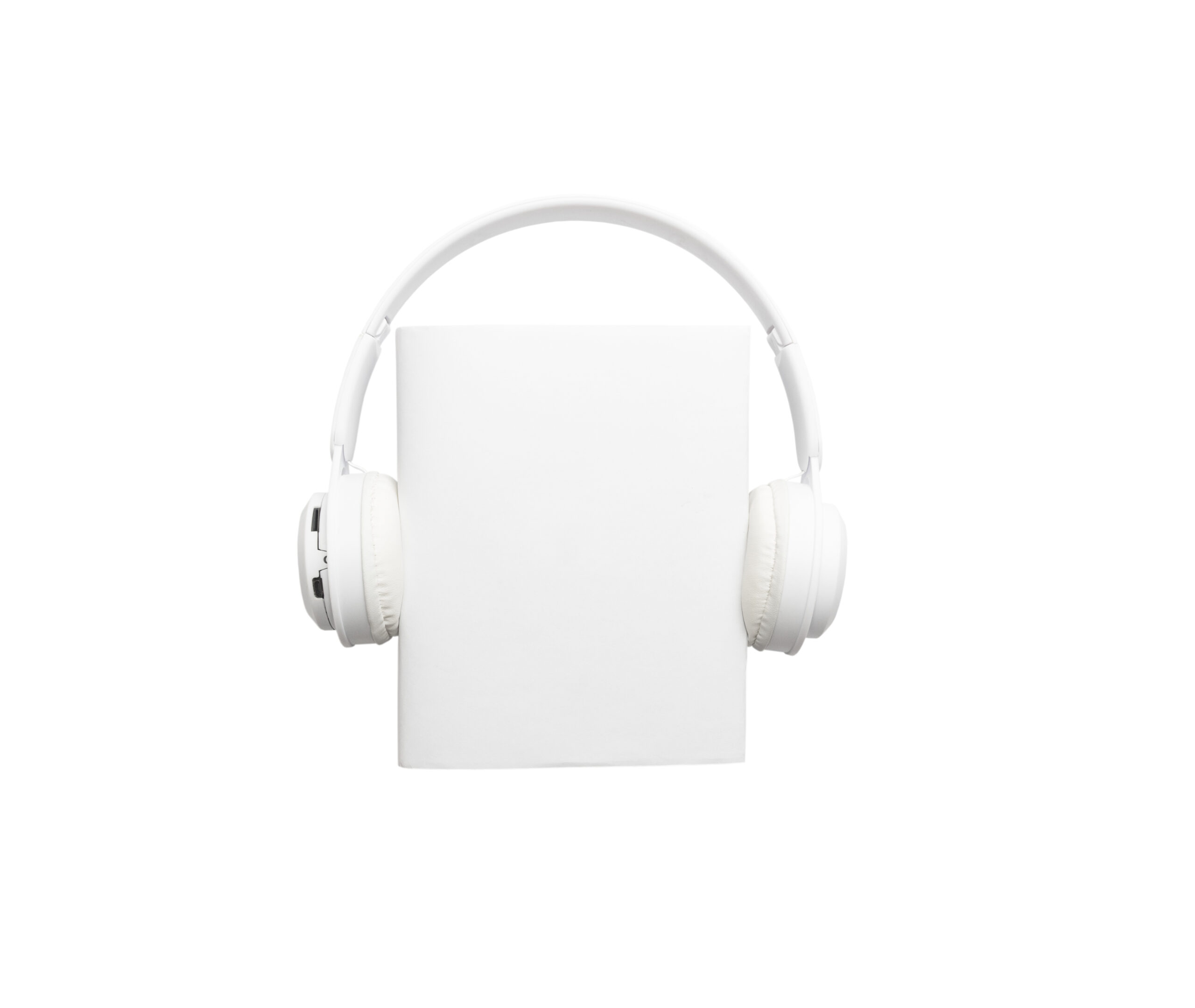white headphones around open book top view conce 2026 03 26 23 56 50 utc