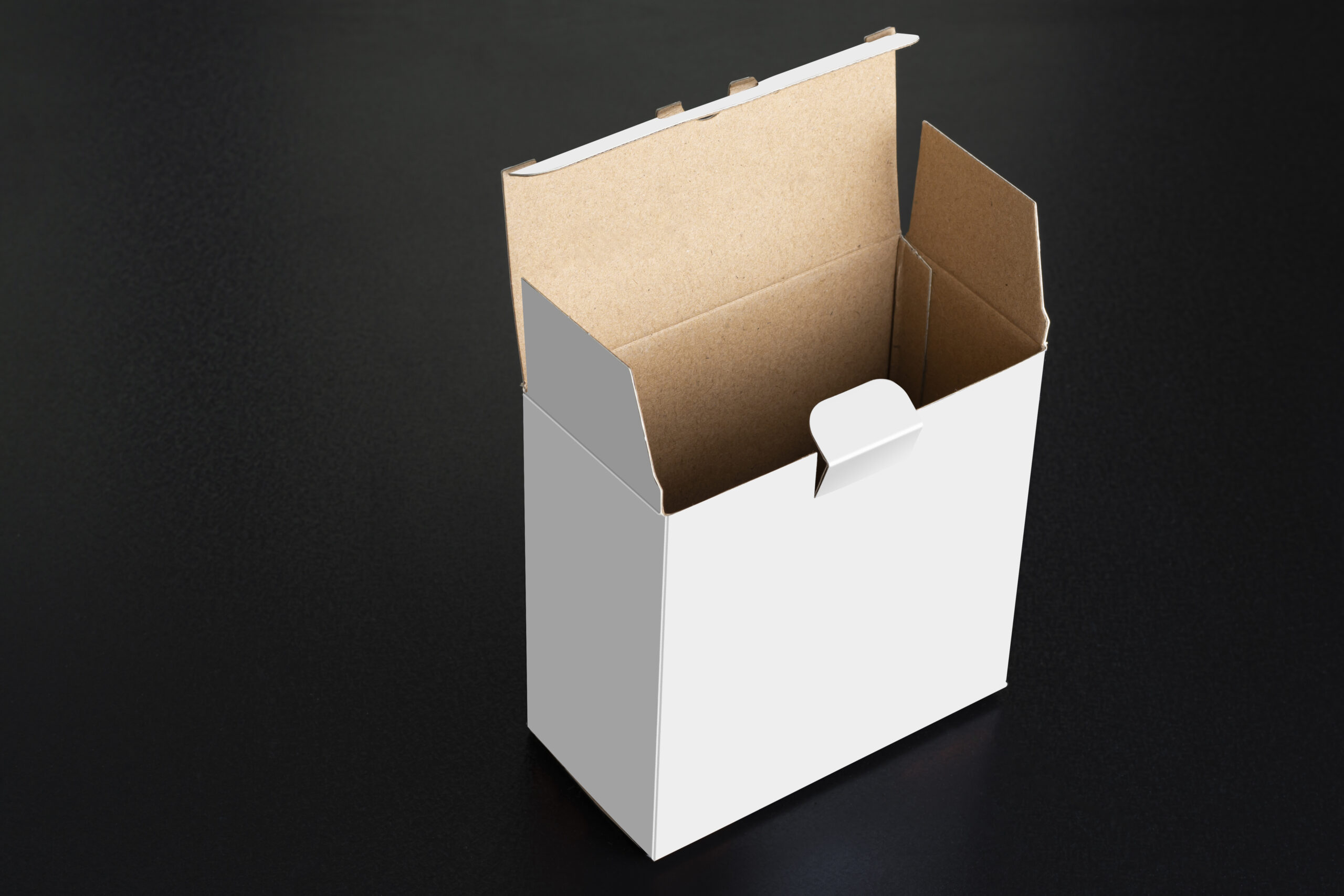 white cardboard box on a black background 2026 03 17 17 48 50 utc