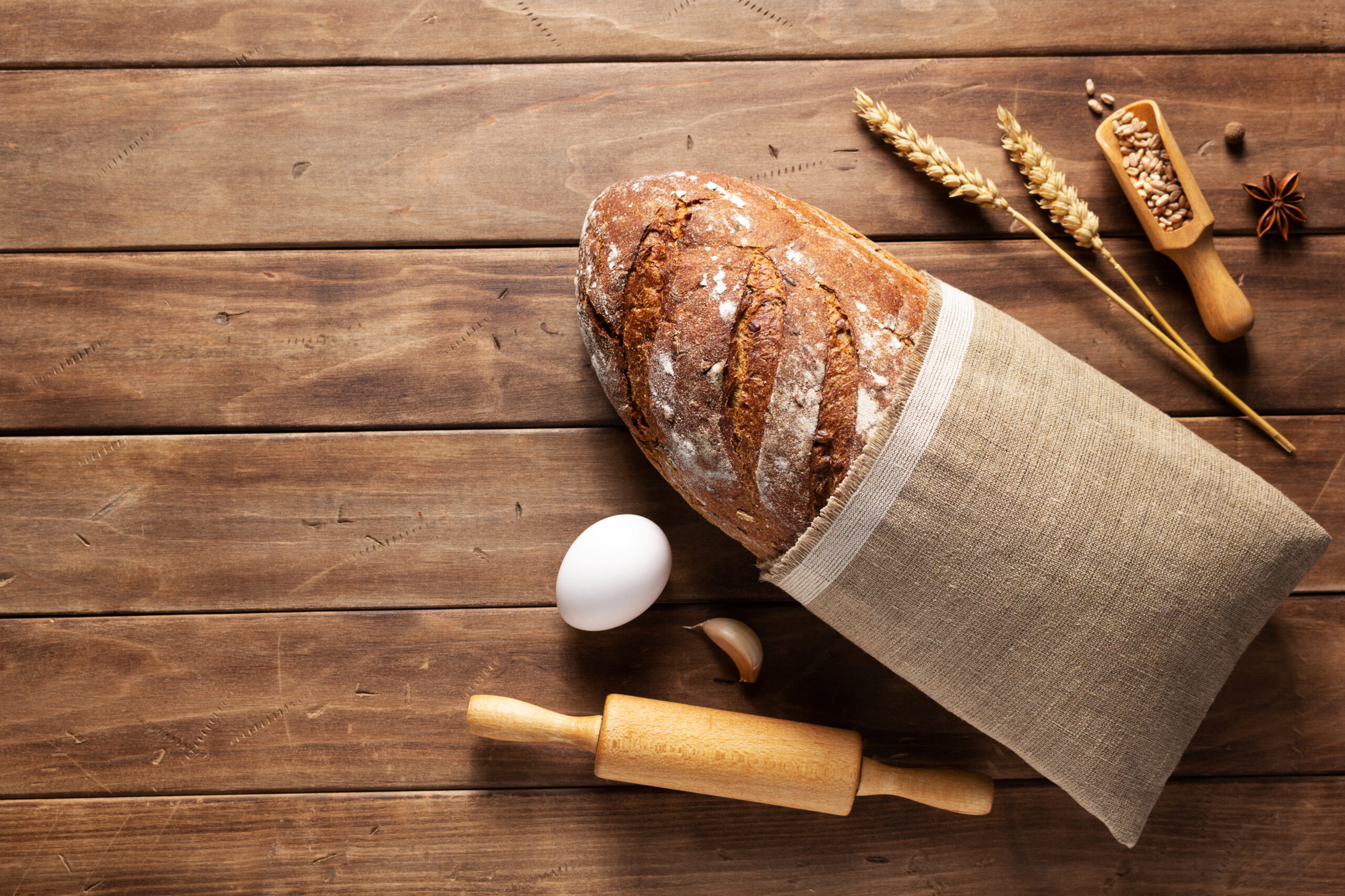 loaf of fresh bread and bakery ingredients for hom 2026 01 11 10 01 59 utc