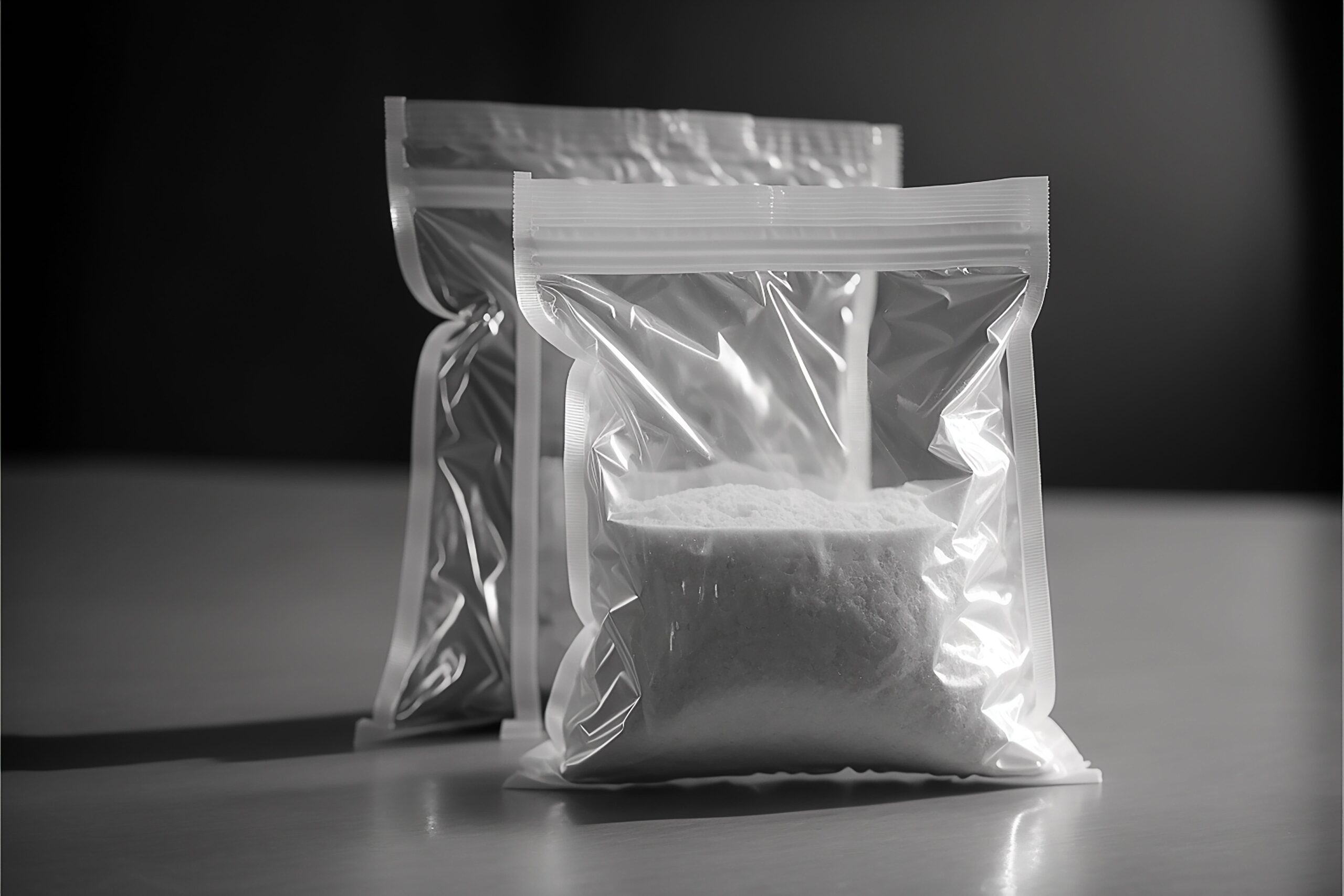two clear bags filled with white powder 2026 03 18 08 04 54 utc