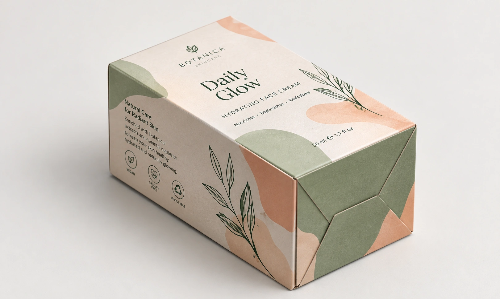 Custom digital printed Daily Gloss product box for short-run packaging orders by Artsy Packaging UK