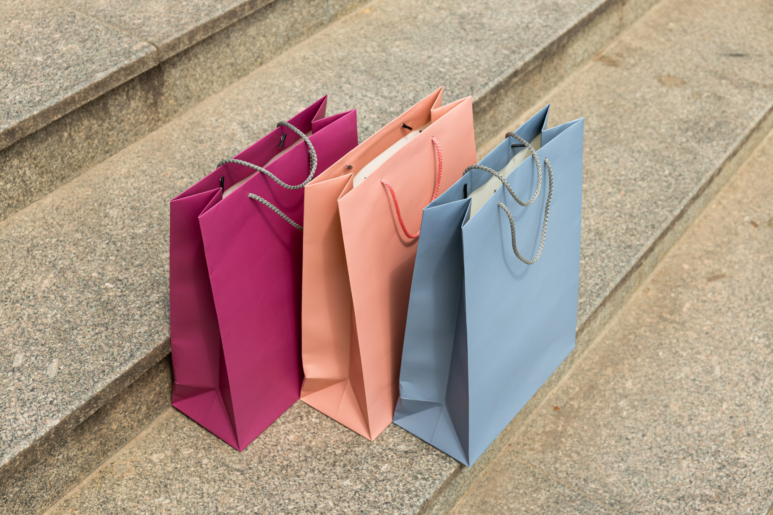 shopping bags on the street on the background of 2026 01 09 07 59 15 utc