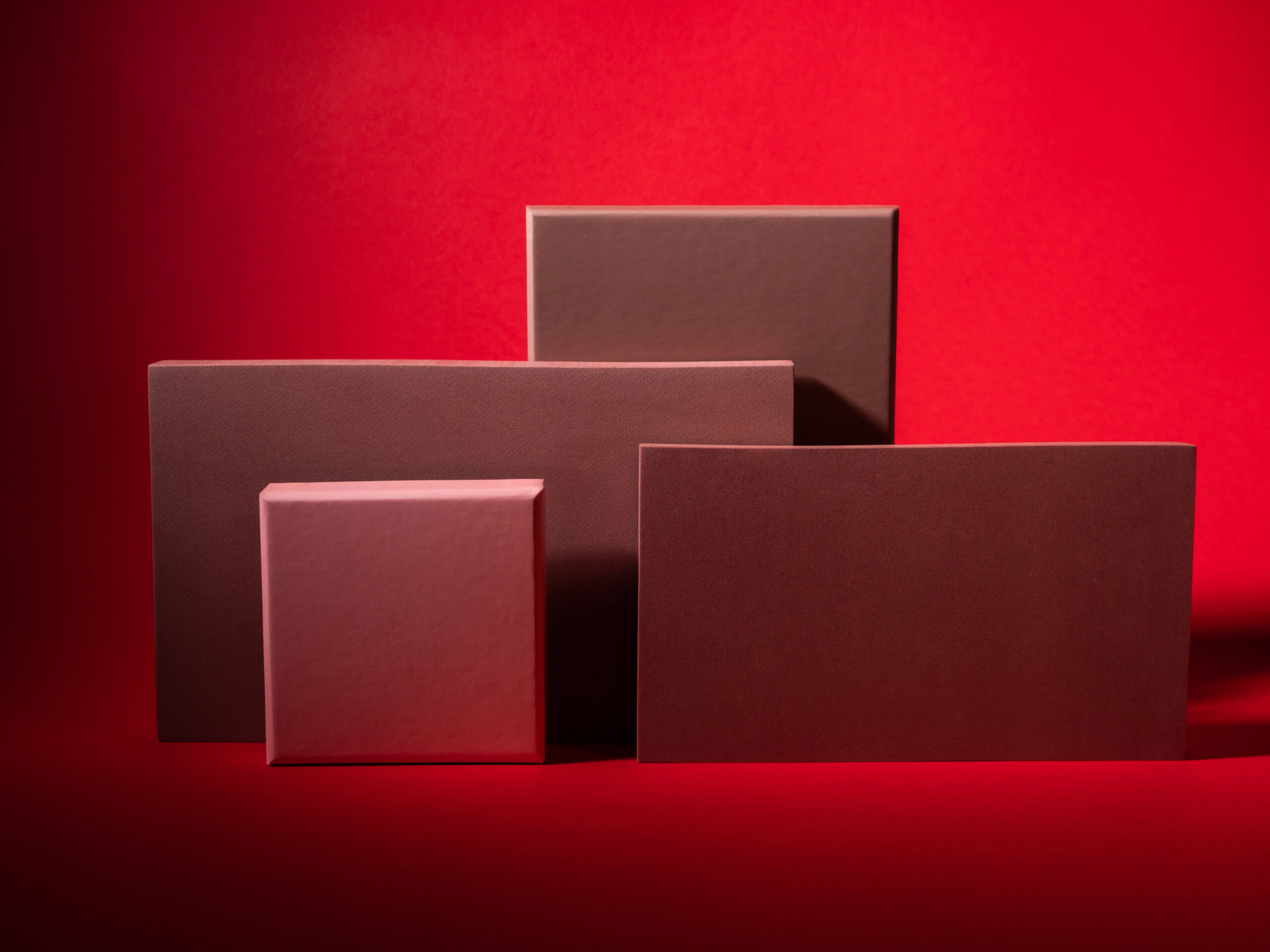 geometric design shape podium on red background 2026 03 24 14 06 18 utc