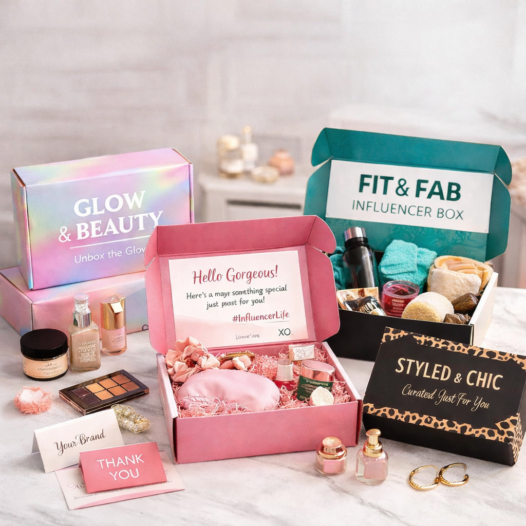 Influence Sample Box Boost Your Brand with Stunning Custom Influencer Boxes