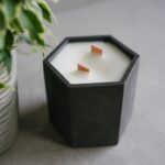 candle made of natural soy wax in a black geometri 2026 01 06 09 03 54 utc