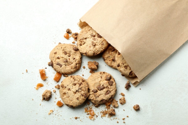cookies with caramel on white textured background 2026 01 09 07 29 29 utc