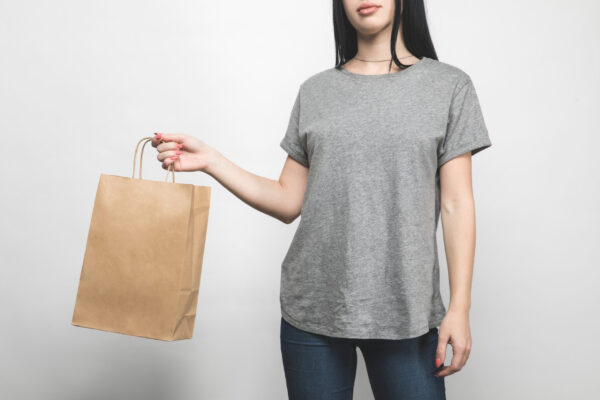 cropped shot of young woman in blank grey t shirt 2026 01 06 00 40 13 utc