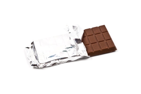 milk chocolate bar in foil isolated on white 2026 01 09 10 54 36 utc