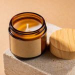 mock up of aroma soy candle in amber glass jar on 2026 01 09 10 04 50 utc