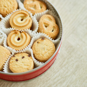 top view tasty danish butter cookies in a tin box 2026 01 09 01 07 27 utc
