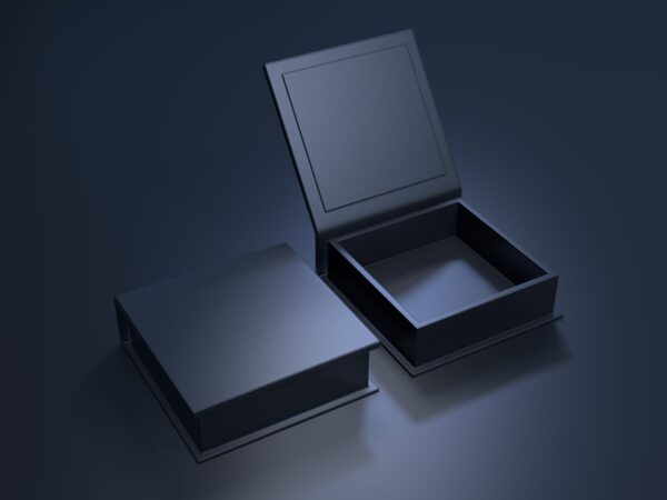 black blank cardboard box on a dark background 3d 2026 01 05 00 25 30 utc