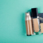 cosmetics on blue workplace top view 2026 03 20 00 15 23 utc