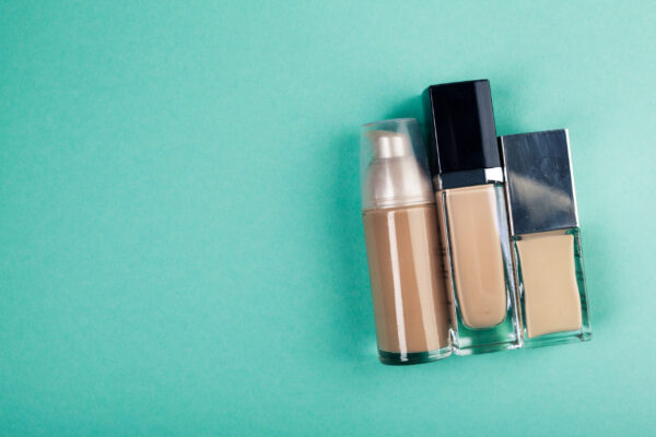 cosmetics on blue workplace top view 2026 03 20 00 15 23 utc