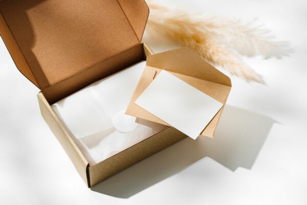delivery package with a blank envelope and decorat 2026 01 08 06 01 42 utc