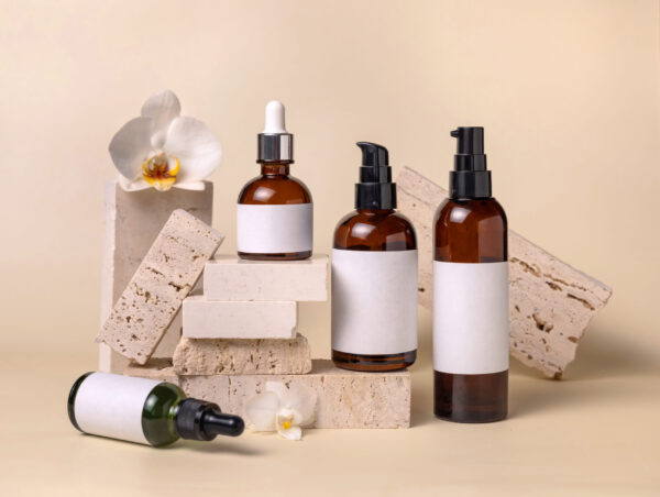 glass cosmetic bottles near white orchid flowers a 2026 03 24 00 30 05 utc
