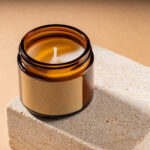 mock up of aroma soy candle in amber glass jar on 2026 01 09 10 59 37 utc