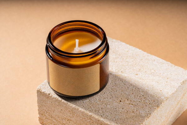 mock up of aroma soy candle in amber glass jar on 2026 01 09 10 59 37 utc