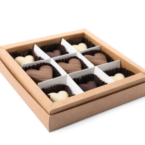 tasty heart shaped chocolate candies in box isolat 2026 01 13 20 41 14 utc