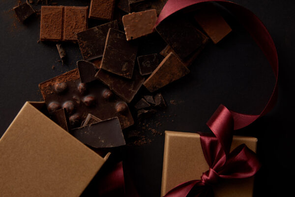 top view of gourmet chocolate pieces with nuts and 2026 01 06 00 43 31 utc