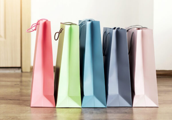 delivered colorful shopping bags standing near doo 2026 03 24 02 23 00 utc