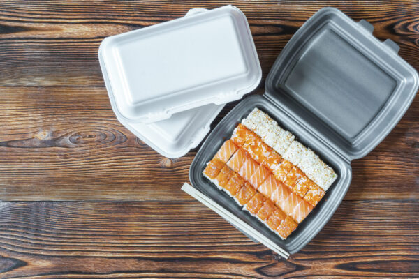 fish sushi rolls with salmon packed in disposable 2026 03 18 05 04 05 utc