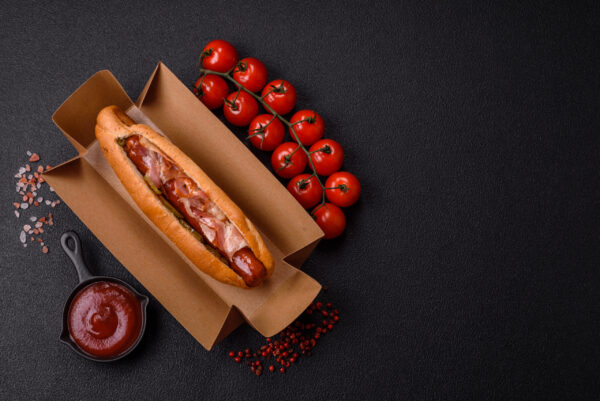hotdog with grilled sausage with bacon and mushroo 2026 03 17 00 31 04 utc