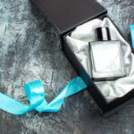 top view of blue ribbon on man perfume in a gift b 2026 03 18 13 46 55 utc
