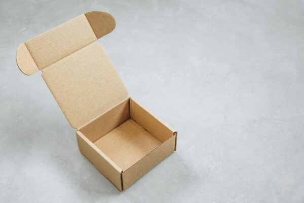 brown cardboard box on gray textured background 2026 01 09 06 55 13 utc