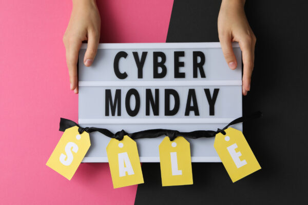 cyber monday sale sign with yellow price tags 2026 03 24 22 14 05 utc