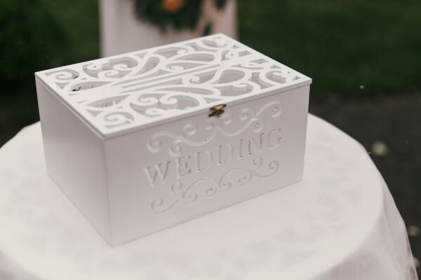 elegant white wedding card box on table 2026 03 24 07 40 07 utc