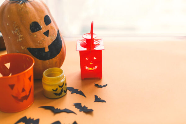 festive halloween decoration of pumpkin and paper 2026 01 09 08 29 58 utc