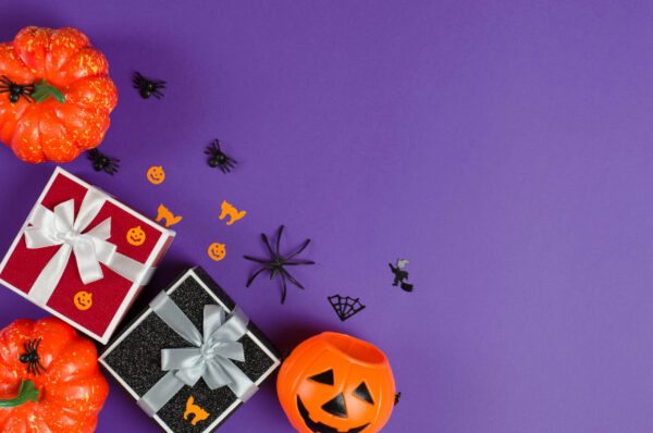 gifts and decorations for halloween on purple back 2026 03 16 00 41 23 utc