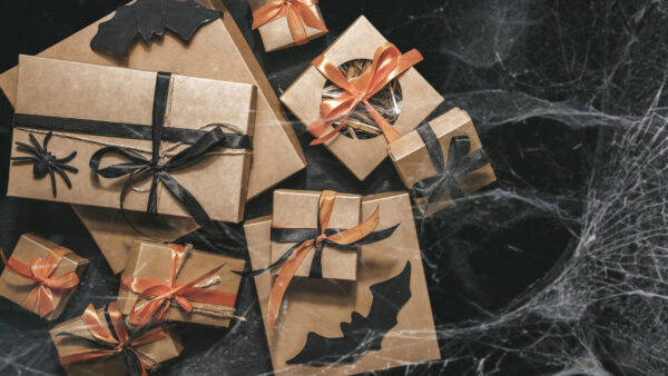 halloween holiday themed presents with spider webs 2026 03 19 23 47 00 utc