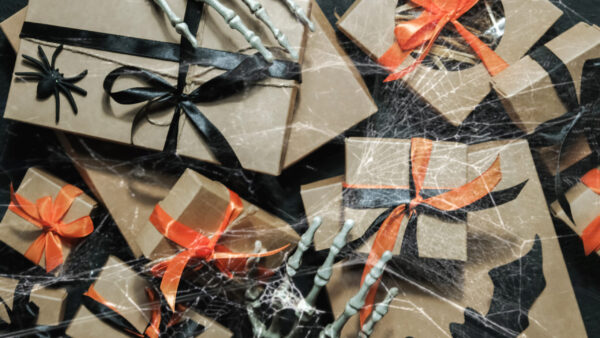 halloween presents with ribbons and spiderwebs 2026 01 09 07 17 43 utc