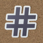 hashtag symbol on cork board background 2026 03 18 11 10 34 utc