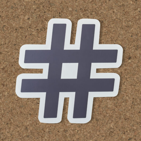 hashtag symbol on cork board background 2026 03 18 11 10 34 utc