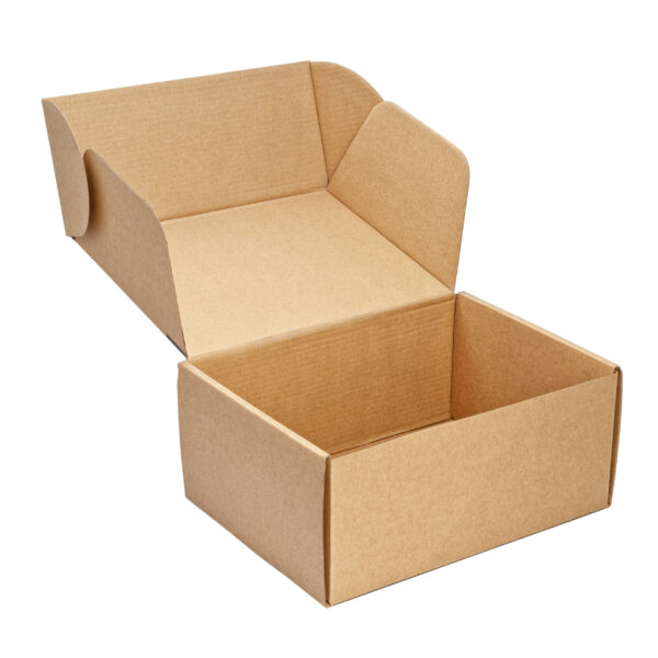 open empty corrugated cardboard box on white backg 2026 03 19 03 14 52 utc