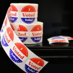 patriotic stickers stacked high for election day 2026 03 24 07 07 05 utc