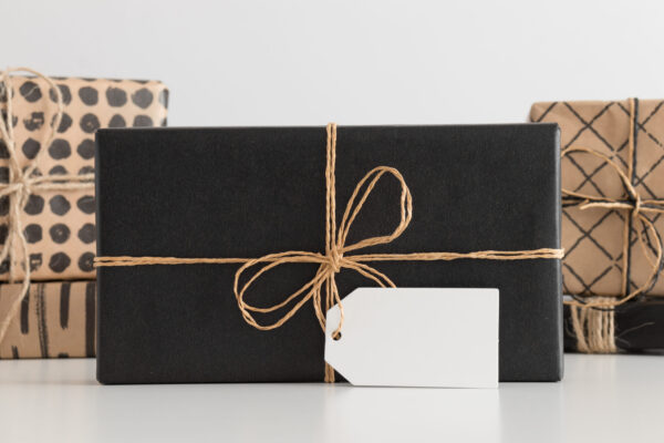 wrapped gifts with blank tag and twine 2026 03 17 08 18 16 utc