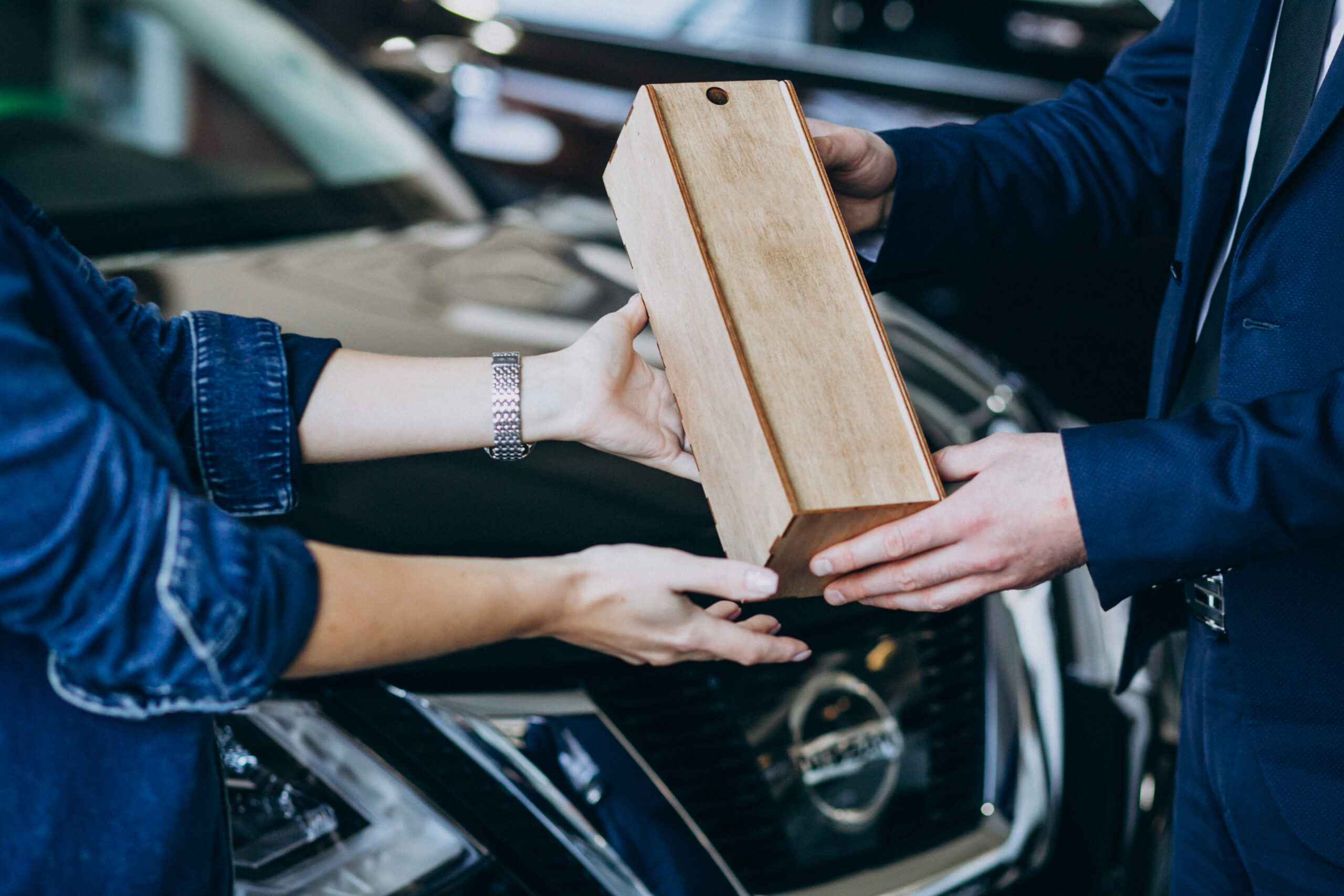 Automotive packaging boxes for car parts delivery.